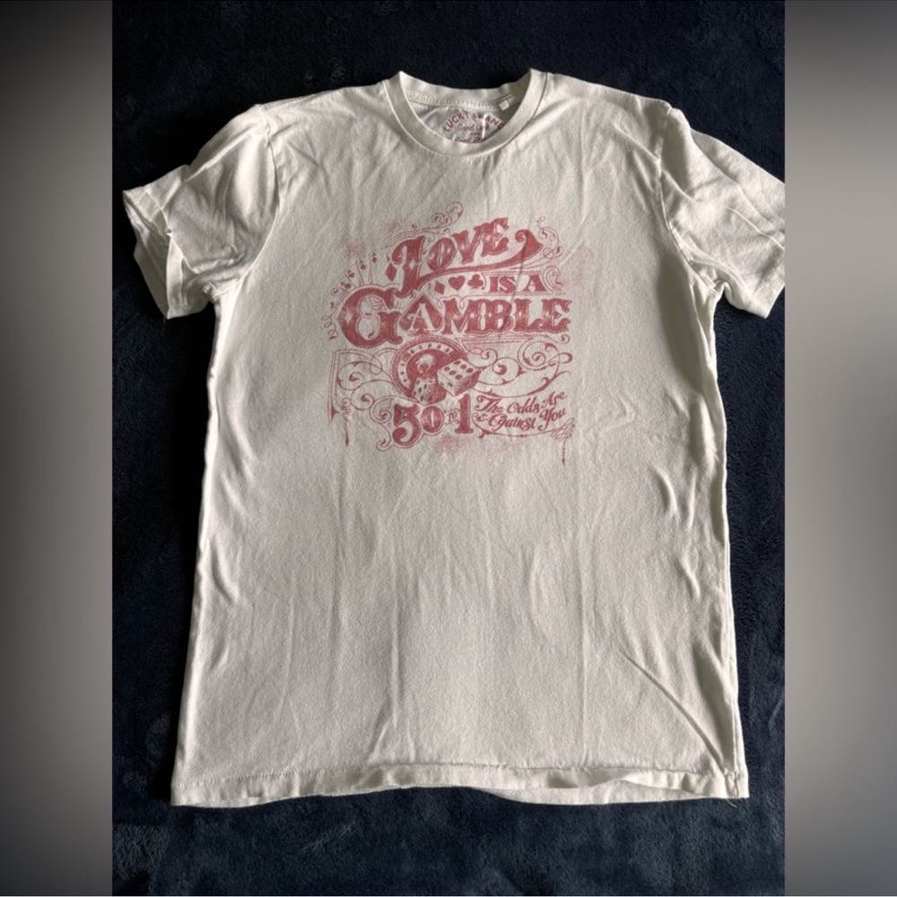 Lucky Brand White Graphic Tee
